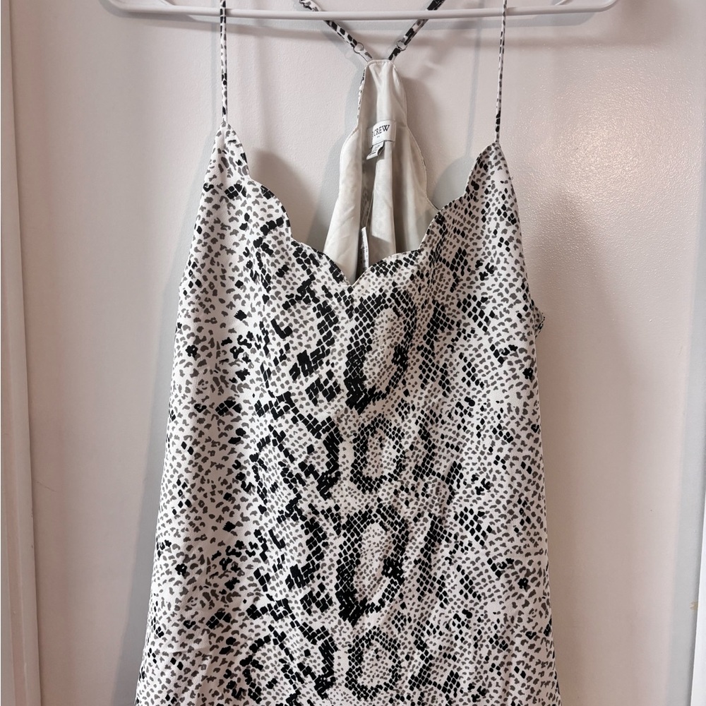 J. Crew Monochrome Patterned spaghetti strap tank